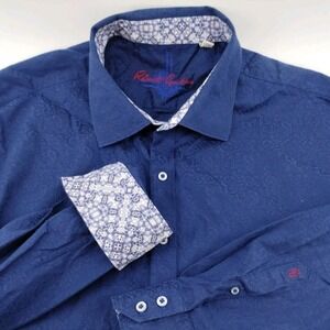 Robert‎ Graham 4XL Mens Shirt Paisley Classic Fit Flip Cuff Print Long Sleeve